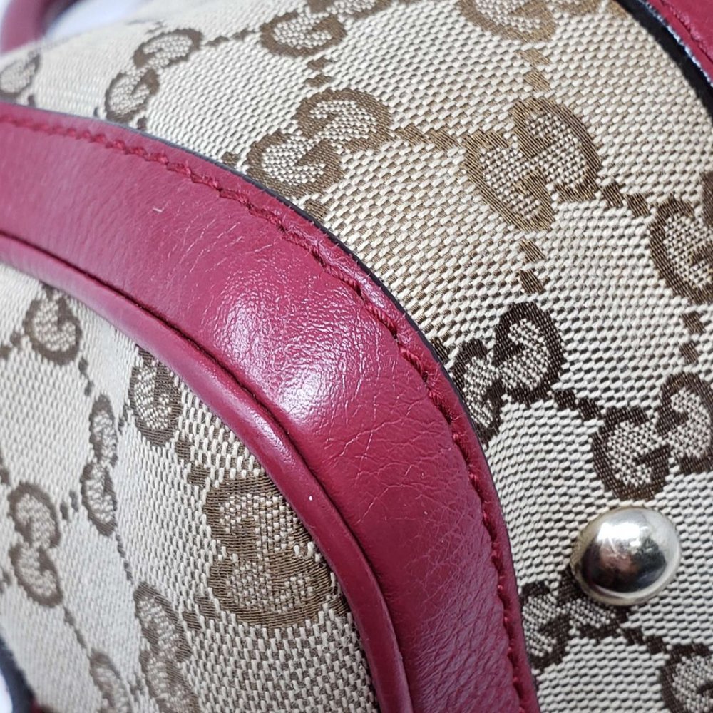 Gucci Canvas Vintage Small Boston Satchel Bag - Picture 9 of 16